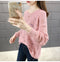 IMG 134 of Women See Through Knitted Sweater Tops Thin Loose Long Sleeved Outerwear