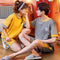 Couple INS Cartoon Pajamas Women Sets Summer Men Short Sleeve Shorts Loungewear YSD Sleepwear