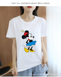 Img 3 - Short Sleeve T-Shirt Summer Round-Neck Women INS Korean Loose Trendy Mickey Mouse Cartoon Tops T-Shirt