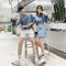 IMG 144 of Niche Trendy Couple Summer Short Sleeve T-Shirt Korean insPopular Elegant Dress Sets