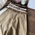 IMG 103 of Wide Leg Shorts Women Petite Slim Look All-Matching High Waist Casual Pants iLoose Bermuda Shorts