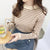 Img 1 - Half-Height Collar Striped Sweater Women Loose Pullover All-Matching Korean Undershirt Tops