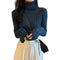 Img 5 - High Collar Undershirt Women Slim Look Knitted Long Sleeved Sweater Under Outdoor