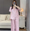 Southeast Asia Pajamas Women Summer Short Sleeve Shorts Silk Loungewear Cardigan Sets Sleepwear