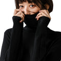 Img 5 - Women Undershirt Korean Solid Colored Turtleneck Long Sleeved Knitted Short High Collar Sweater