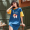 Pyjamas Women Summer Cotton Short Sleeve Mid Length Adorable Korean Princess Dress Plus Size Loungewear Sleepwear