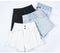 IMG 137 of Summer High Waist Denim Shorts Women Loose Slim Look Popular Casual A-Line Hot Pants Shorts