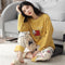 Pajamas Women Cotton Long Sleeved Outdoor Casual Loose Plus Size Loungewear Sets Sleepwear