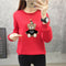 IMG 136 of Round-Neck Sweatshirt Women Thin Loose Korean Alphabets Printed Student Undershirt Colourful Tops Outerwear