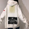 IMG 104 of Sweatshirt Women Korean Thin Loose Hooded oversizeTrendy Niche Tops Outerwear
