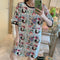 Southeast Asia Pyjamas Women Summer Pajamas Korean Short Sleeve Dress Sweet Look Cartoon Adorable Teens Loungewear Sleepwear