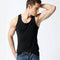 Summer Tight-Fitting Cotton Thin Black Sporty Solid Colored Young Tank Top Men Tank Top