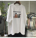 Img 11 - T-Shirt Women Summer Korean INS Tops Loose Student Slim-Look Casual Round-Neck White Teenage Girl Short Sleeve T-Shirt