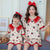 Img 1 - Summer Family Pajamas Sets Cotton Doll Collar Cartoon Short Sleeve Thin Women Loungewear