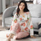 Pajamas Women Cotton Long Sleeved Outdoor Casual Loose Plus Size Loungewear Sets Sleepwear