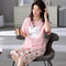 Summer Pajamas Women Loungewear Sets Japan/Korea Sweet Look Adorable Short Sleeve Pants Round-Neck Loose Young Plus Size Pants