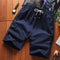 Img 9 - Shorts Men Summer Cotton Bermuda Loose Casual Trendy Solid Colored Straight Jeans Korean Beach Pants Bermuda Shorts