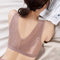 Img 12 - Plus Size Ice Silk Bare Back Bra No Metal Wire Double-Sided Lace Seamless Sporty Bralette Women