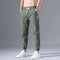 Summer Silk Ankle-Length Pants Elastic Waist Sport Slim Look All-Matching Harem Pants