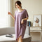 Img 3 - Modal Pyjamas Women Summer Short Sleeve Loose Pajamas Thin Long Cotton Pregnant Woman Plus Size