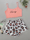 Img 9 - English HoneyPrinted Strap Tops Leopard Stripes Printed Shorts Loungewear Sets TL