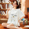 Pajamas Women Short Sleeve Cotton Summer Printed Loungewear Two-Piece Sets Design Sleepwear