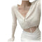 Img 5 - Thin Stretchable Silk Knitted Cardigan Women Summer Korean Short Matching Long Sleeved Tops