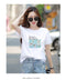 IMG 111 of White Cotton Short Sleeve T-Shirt Women Summer Korean Loose Slim Look Round-Neck All-Matching Tops ins T-Shirt