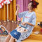 Summer Korean Short Sleeve Pajamas Women Pyjamas Cotton Loose Sweet Look Teens Loungewear Sleepwear