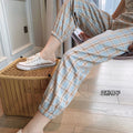 IMG 110 of Colourful Chequered Jogger Pants Summer ins Korean Women Casual Loose Slim Look Breathable Pants