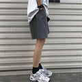 IMG 125 of Bermuda Shorts Pants Women Summer Thin insHigh Street Loose High Waist Casual Wide Leg Suits Shorts