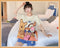 IMG 152 of Pajamas Women Summer Short Sleeve Korean Student Thin Plus Size Adorable Cartoon Outdoor Loungewear Sets Sleepwear