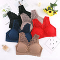 Img 3 - Summer Lace Sexy Plus Size Bralette Bare Back No Metal Wire Bra Women