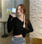 IMG 124 of chicShort Sweater Thin Solid Colored Bare Belly Tops Women Trendy Cardigan Outerwear