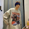 American High Street Round-Neck Sweatshirt Hip-Hop Trendy Loose oversize Vintage Tops Outerwear