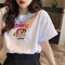 Img 3 - Short Sleeve T-Shirt Women INS Tops Summer Korean Loose Printed Student Round-Neck White T-Shirt