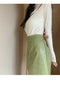IMG 165 of Korean Office Slim Look Solid Colored Under Stand Collar Sweater Women Outerwear