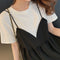 Img 4 - Dress Women Plus Size Summer False Two-Piece Young Look Doll Dress