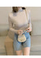 IMG 138 of Korean Office Slim Look Solid Colored Under Stand Collar Sweater Women Outerwear