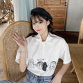 Img 3 - Short Sleeve Blouse Summer Trendy Niche Loose Petite Student White Tops Shirt Blouse