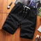 Img 4 - Shorts Men Summer Cotton Bermuda Loose Casual Trendy Solid Colored Straight Jeans Korean Beach Pants Bermuda Shorts