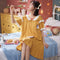 Pyjamas Women Summer Loose Plus Size Pajamas Cotton Princess Doll Collar Pregnant Woman Sleepwear