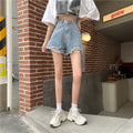 IMG 112 of Hong Kong Vintage Ripped Loose Denim Shorts Women Summer Slim Look High Waist Hot Pants Shorts