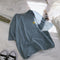 Img 8 - Printed Mid-Length Short Sleeve T-Shirt Women ins Korean Trendy Loose Half Sleeved Minimalist Cooling Tops