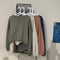 IMG 104 of Solid Colored Sweatshirt Women Korean Loose Couple Round-Neck insWomen Outerwear
