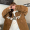 American Vintage Baseball Jersey Women Thin Loose BF Lazy Lapel Jacket ins Outerwear