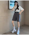 IMG 119 of Suits Mid-Length Shorts Women Summer Loose Plus Size Outdoor High Waist Straight Hong Kong Casual Pants Shorts