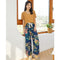 Summer Cotton Pajamas Pants Women Thin Wide-legged Loose Drape Long Plus Size Japanese Pregnant Woman Outdoor Sets Sleepwear