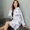 Summer Sexy Popular Pyjamas Women Thin Short Sleeve Loose Chiffon Shirt Dress