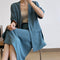 IMG 118 of Sets Korean Short Sleeve Blazer Tops Splitted Skirt Outerwear